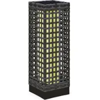 Outsunny - Lantaarn - Zonne-energie - 15,5L x 15,5B x 46H cm - Grijs