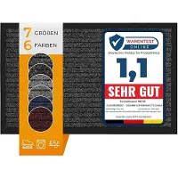 Floordirekt Dura Deurmat - Robuust & Duurzaam - In vele Maten en Kleuren - Antislip Schoonloopmat - Voor Binnen en Buiten - Antraciet - 100 x 150 cm