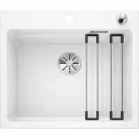 BLANCO ETAGON 6, SILGRANIT PuraDur, wit, met afvoerbediening, inclusief accessoires