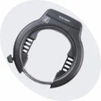 Voltano ART2 Fiets Ringslot XXL - Zwart - Extra Breed