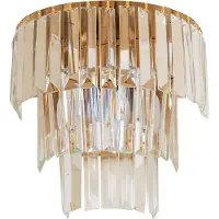 Milagro Lighting Wandlamp kristal Milano, messing / goud, Woon-/ Eetkamer, Glas, Wandlamp