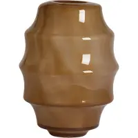 Light & Living Vaas Nayoro - Glanzend Amberbruin - Ø31x42cm - Glas - Modern - Bloemenvaas - Woondecoratie - Decoratieve vaas voor woonkamer of slaapkamer