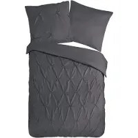 Pure Dekbedovertrek Micropercal Elegance - anthracite 140x200/220cm