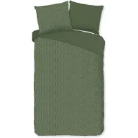 Muller Textil dekbedovertrek Groningen - Groen - Microvezel - 140x220
