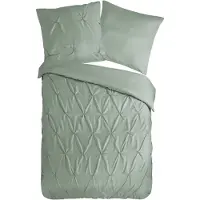 Pure Dekbedovertrek Micropercal Elegance - light sage 140x200/220cm