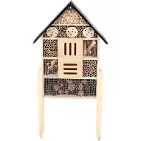 Esschert Design Insectenhotel op paal L - Insectenhuis - - Houtkleur - WA119