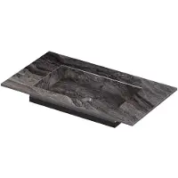 Ink Post Meubelwastafel 80x45cm Keramische Slab - Zonder Kraangat - Venice Brown Glossy - Keramiek - 8718835383985 - Rechthoekig - Wastafels,