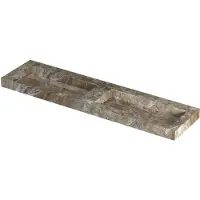Ink Pitch Meubelwastafel 180x45cm Keramische Slab - Dubbel - Zonder Kraangaten - Earth Glossy - 8718835372279 - Rechthoekig - Wastafels,
