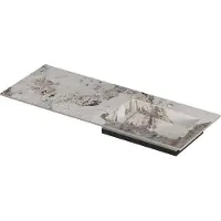 Ink Post Meubelwastafel 120x45cm Keramische Slab - Rechts - 1 Kraangat - Island Glossy - Keramiek - 8718835383954 - Rechthoekig - Wastafels,