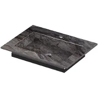 Ink Post Wastafel keramische slab envelop bak met 1 kraangat 60x45x1 Venice brown glossy