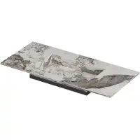 Ink post wastafel keramische slab envelop bak midden zonder kraangat 100x45x1 island glossy