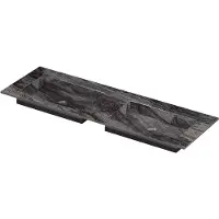 Ink Post Wastafel keramische slab envelop bak dubbel zonder kraangaten 140x45x1 Venice brown glossy