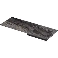Ink Post Wastafel keramische slab envelop bak rechts met 1 kraangat 120x45x1 Venice brown glossy