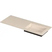 Ink Post Wastafel keramische slab envelop bak rechts zonder kraangat 120x45x1 Travertin mat