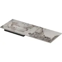 Ink Post Meubelwastafel 120x45cm Keramische Slab - Links - 1 Kraangat - Island Glossy - Keramiek - 8718835383930 - Rechthoekig - Wastafels,