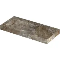 Ink Pitch Meubelwastafel 100x45cm Keramische Slab - Links - 1 Kraangat - Earth Glossy - 8718835372309 - Rechthoekig - Wastafels, Meubelwastafels
