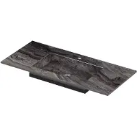 Ink Post Meubelwastafel 100x45cm Keramische Slab - Midden - 1 Kraangat - Venice Brown Glossy - Keramiek - 8718835384012 - Rechthoekig - Wastafels,