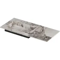 Ink Post Wastafel keramische slab envelop bak links met 1 kraangat 100x45x1 Island glossy