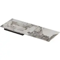 Ink Post Meubelwastafel 120x45cm Keramische Slab - Links - Zonder Kraangat - Island Glossy - Keramiek - 8718835383923 - Rechthoekig - Wastafels,