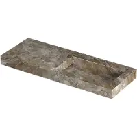 Ink Pitch Wastafel keramische slab rechts met drain en front en side skirts zonder kraangat 120x45x9 Earth glossy