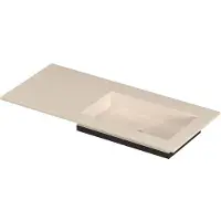 Ink post wastafel keramische slab envelop bak rechts zonder kraangat 100x45x1 travertin matt