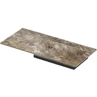 Ink post wastafel keramische slab envelop bak rechts zonder kraangat 100x45x1 earth glossy