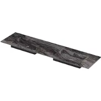 Ink Post Meubelwastafel 180x45cm Keramische Slab - Dubbel - Zonder Kraangaten - Venice Brown Glossy - Keramiek - 8718835384104 - Rechthoekig