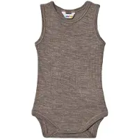 Joha Romper mouwloos - Wol - Bruin Gevlekt - - 50 - Rompers Mouwloos