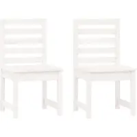 Syfax Tuinstoelen 2 st 50x48x91,5 cm massief grenenhout wit