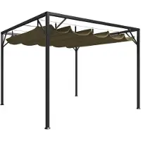 Syfax Tuinprieel met uittrekbaar dak 180 g/m² 3x3 m taupe