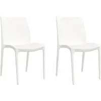 Syfax Tuinstoelen 2 st 50x46x80 cm polypropeen wit