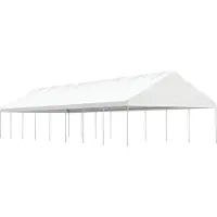 Syfax Prieel met dak 17,84x5,88x3,75 m polyetheen wit