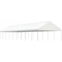 Syfax Prieel met dak 20,07x5,88x3,75 m polyetheen wit