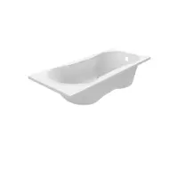 Luca Varess Trasime eenpersoons inbouwbad 170 x 75 cm acryl mat wit