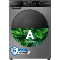 Heinner HWM-HMK1014IVTA+++ Wasmachine 10 kg – 1400 tpm – Inverter motor – Touchbediening – Allergievriendelijk – Energieklasse A – Titanium Grijs – 5 jaar garantie
