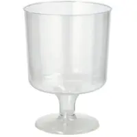 Papstar 6x Starpak, Wegwerpservies, Kunststof rood wijnglas, 0,2 l, glashelder (10 x)