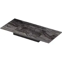 Ink Post Wastafel keramische slab envelop bak midden zonder kraangat 100x45x1 Venice brown glossy