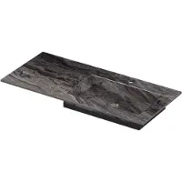 Ink Post Wastafel keramische slab envelop bak rechts met 1 kraangat 100x45x1 Venice brown glossy