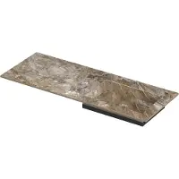 Ink Post Wastafel keramische slab envelop bak rechts zonder kraangat 120x45x1 Earth glossy