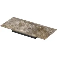 Ink post wastafel keramische slab envelop bak midden zonder kraangat 100x45x1 earth glossy