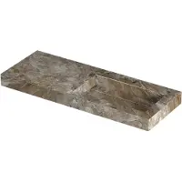 Ink pitch wastafel keramische slab rechts met drain en front en side skirts 1 kraangat 120x45x9 earth glossy