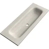 Brauer Dune Medium Meubelwastafel 120x46,5cm Sintered Stone - Zonder Kraangat - Ivory Travertin - 8721357900363 - Rechthoekig - Wastafels,