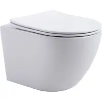 SaniGoods Cyclona compact randloos hangtoilet met tornado flush en zitting wit glans