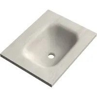 Brauer Dune Medium Meubelwastafel 60x46cm Sintered Stone - Zonder Kraangat - Ivory Travertin - 8721357900387 - Rechthoekig - Wastafels,