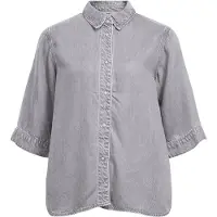 Object Blouse 'OBJFRAME' grey denim