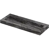 Ink Pitch Meubelwastafel 120x45cm Keramische Slab - Centraal - Zonder Kraangaten - Venice Brown Glossy - 8718835383558 - Rechthoekig - Wastafels,
