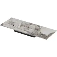 Ink Post Meubelwastafel 120x45cm Keramische Slab - Midden - Zonder Kraangat - Island Glossy - Keramiek - 8718835383787 - Rechthoekig - Wastafels,
