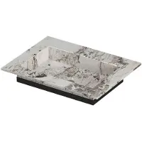 Ink post wastafel keramische slab envelop bak zonder kraangat 60x45x1 island glossy