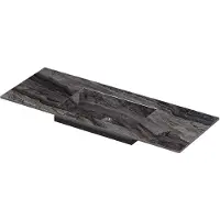 Ink Post Wastafel keramische slab envelop bak midden zonder kraangat 120x45x1 Venice brown glossy