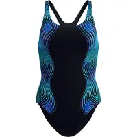 Speedo - Women's Print Medalist One Piece - Badpak 40, blauw